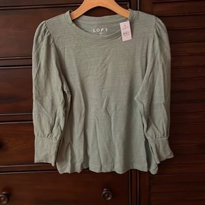 LOFT Shirt Green NWT